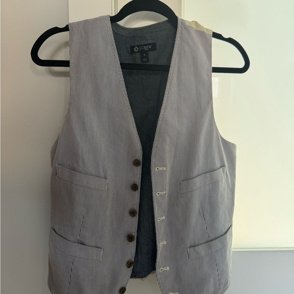 J.Crew Pinstripe Buttoned Vest